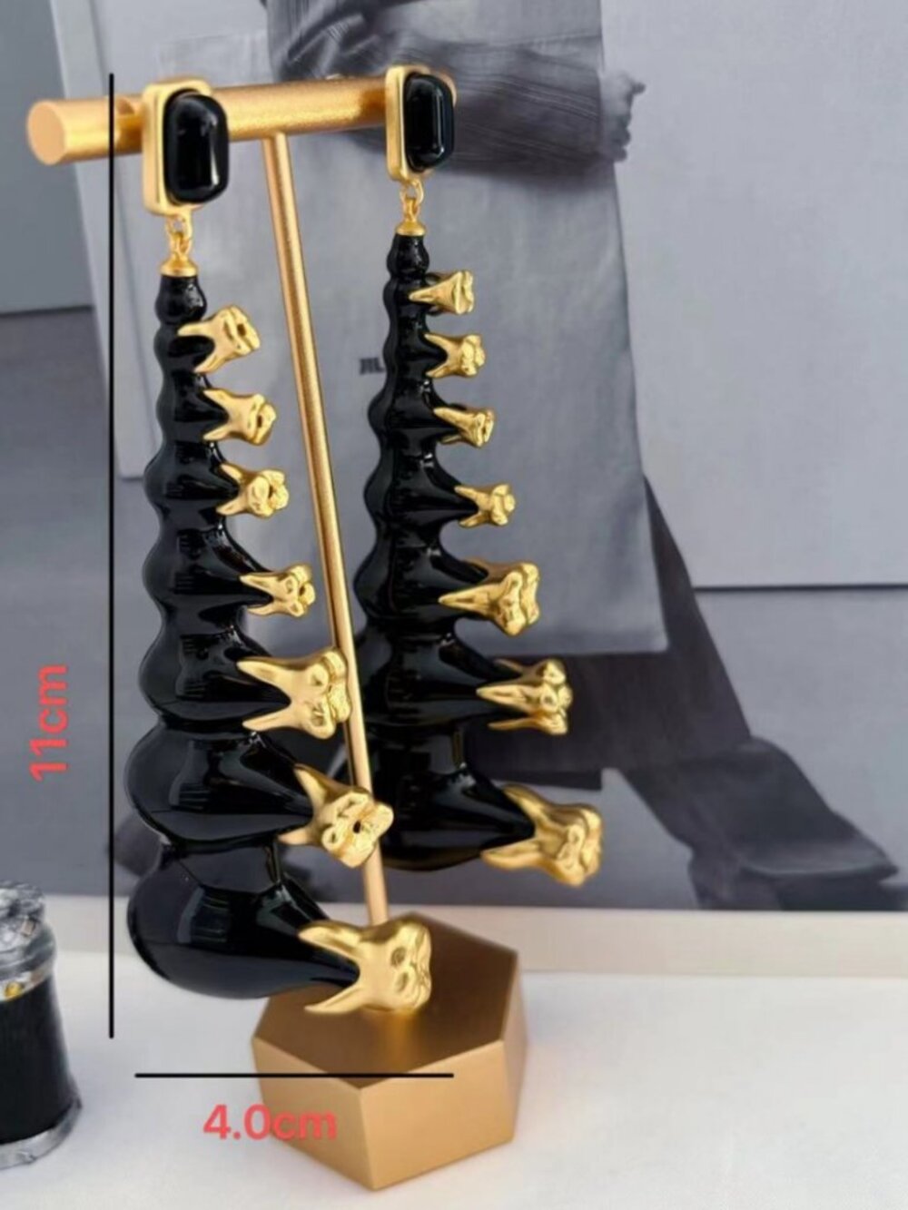 Schiaparelli Facial Features Series Teeth Long Drop Earrings